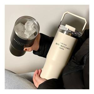 TEMU SITARAYURI 900ml 스윙핸들 텀블러 듀얼음수 이중진공 빨대 보온 보냉 스텐 콜드컵
