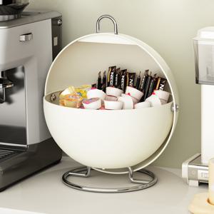 TEMU 수형 원형 철제 수납함 정리 보관함 커피 캡슐 탕비실 정리 다용도 서랍 수납 주방 정리함