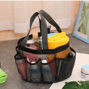 TEMU 7 포켓 메쉬 목욕가방 대용량 샤워 백 다용도 스토리지 가방 화장품 목욕 용품 보관 바구니