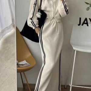 TEMU 여성용 스커트 수트 봄가을 신상 스탠드업 칼라 숏 가디건 스웨터 + 슬림핏 하이웨이스트 롱 스커트 투피스 세트