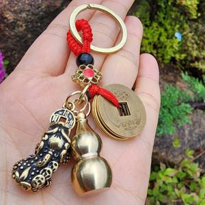 TEMU 재물운 황동 비휴 액운 호리병 키링 오제전 개업 선물 조롱박