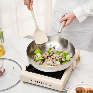 TEMU 316 스테인리스 논스틱 후라이팬 뚜껑세트 튀김 볶음 구이 모두 가능한 다용도 조리팬 모든 화구 호환