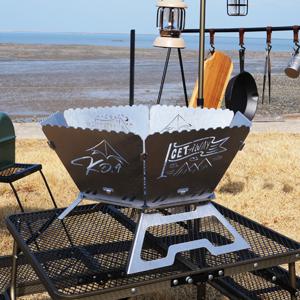 TEMU 코아 육각 캠핑 접이식 화로대 대형 보관가방 포함