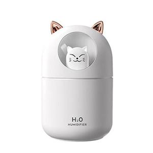 TEMU 야옹이가습기 2중회로 (필터1+5추가증정) 냥냥이 스타 7색무드등 미니 애완