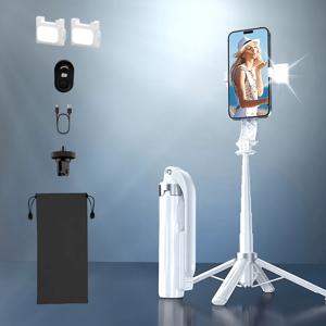 TEMU 셀카봉 사각대 휴대폰 셀카봉 삼각대 LED 뷰티 보광등 무선 블루투스 충전 스마트 리모컨