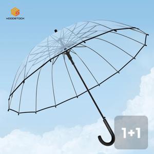 TEMU 16K 우산살로 보다 튼튼한 투명 자동 장우산