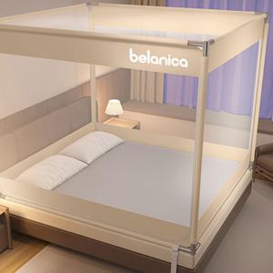 TEMU 개웃기냥 모기장 KC인증 침대 텐트형 3방향 문 베이지색