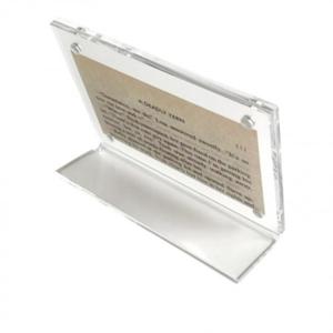 TEMU 심플 아크릴 자석 쇼카드 10.5x7.5cm 가로형 L자형 쇼케이스 POP 피오피 스탠드 액자 종이 꽂이