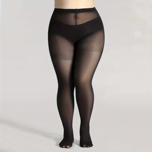 TEMU 킹스데이를 위한 여성용 플러스 사이즈 캐주얼 스타킹, 여성용 플러스 사이즈 솔리드 시어 울트라 소프트 컨트롤 탑 탄력 있는 데일리 팬티호스