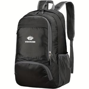 TEMU Vanaheir 대용량 야외 스포츠 접이식 배낭 경량 휴대용 이중 어깨 가방 빠른 저장 간단한 접이 일상 가방 상부 로드 가방 등산, 등산, 여행, 사이클링, 피트니스, 요가, 비즈니스 여행에 적합합니다.|등산가방