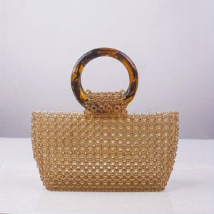 TEMU 컬러 아크릴 페르시 토트 백, 수제 이브닝 디너 클러치, 웨딩 파티 댄스 파티 용 공식 연회 핸드백