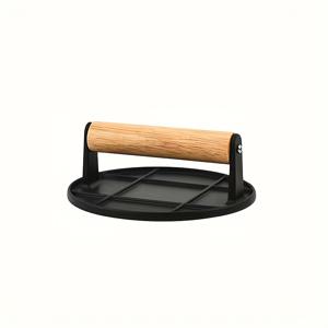 TEMU 1pc 알루미늄 합금 고기 압축판, 햄버거 고기 압축판, 바베큐 스테이크 캠핑 필수 도구