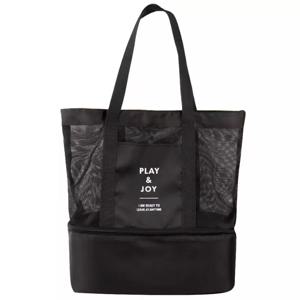 TEMU 대용량 이중층 열망 해변 가방 토트백 여성 지퍼 핸드백 여름 야외 해변용 수납가방