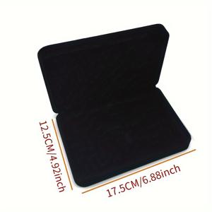 TEMU 반지, 목걸이, 귀걸이 및 팔찌용 블랙 벨벳 주얼리 박스 1개 - 부드러운 내부 안감, 튼튼한 패브릭 외부, 완벽한 데이 선물 정리함, 액세서리 정리함 | 우아한 주얼리 케이스 | 벨벳 외장