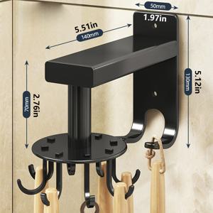 TEMU [ 스타일] 현대 알루미늄 벽걸이 회전 후크 - 쉬운 설치, 주방 및 욕실용 공간 절약 디자인, 도구, 숟가락 등을 잡습니다, 주방 액세서리