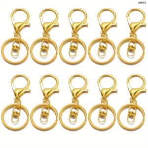 TEMU 20/40/60pcs 로스팅 클로우 스윌크, 로스팅 트리거 스윌클, 키링, 플랫 오픈 링, 주석 합금, DIY 공예, 남성, 여성, 데이 선물, DIY 공예|로스팅 클로우 디자인|내구성 있는 주석 합금, 로스팅 클로우 클라스프|키링