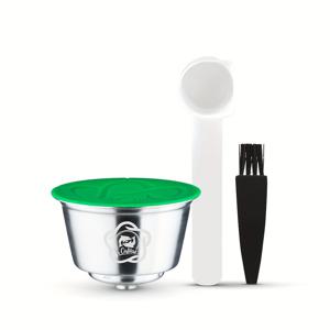 TEMU 스테인리스 스틸 재사용 가능한 커피 캡슐 실리콘 커버 - 다양한 모델과 호환 가능