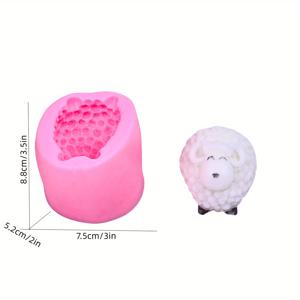 TEMU 3D 양 모양 캔들 점토 실리콘 몰드 수지 동물 비누 몰드 DIY 염소 수지 몰드 수제 비누 캔들 석고 장식 몰드, 이드, 라마단 선물
