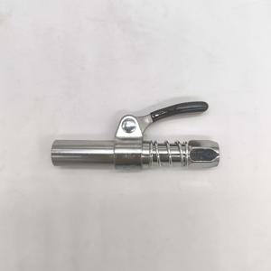 TEMU 고압 그리스 건 커플러, 헤비 듀티용으로 설계되었으며, 빠른 해제 메커니즘과 유출 방지 잠금 플라이어가 특징입니다. 10,000 PSI로 승인되었습니다.