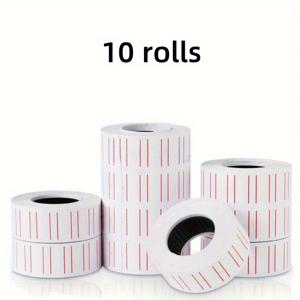 TEMU MX-5500 가격 라벨 용지 롤, 10 롤 500 개 가격 태그 스티커, 식료품 및 소매점에 다재다능, 쉽게 적용 및 보안 - 주요 재료: 종이
