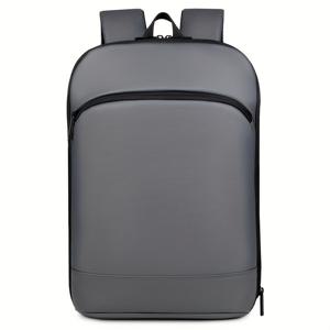 TEMU 1pc 남성용 단색 비즈니스 백팩, 트롤리 스트랩이 있는 통근 가방, 외출 및 레저 여행용 캐주얼 데이팩, 15인치 노트북 가방