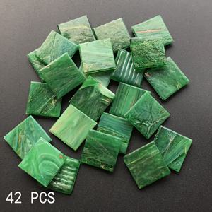 TEMU 42개 녹색 소성 핫멜트 형성 골든 라인 0.787 * 0.787인치 오로라 네뷸라 수제 DIY 장식 예술 지역 페인팅 사각형 재료 창의적인 장식 퍼즐에 적합