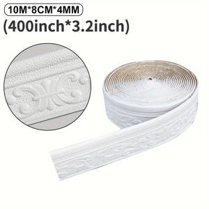 TEMU 우아한 10m 3D 프레임 벽 스티커: 홈 & 워크숍을 위한 쉬운 업그레이드 - 내구성 강한 다용도 장식, 스타일리시 스티커,장식 액센트,쉽게 붙이는 스티커,고품질 비닐,필 앤 스틱 프레임,DIY 애호가