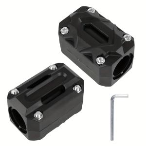 TEMU 2pcs 내구성 ABS 엔진 가드 프로텍터, 22/25/28mm 유니버설 피트 충돌 바 뱅퍼 가드 블록, 스트리트 모터 스쿠터용 - 호ندا 호환