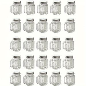 TEMU 15/20개, 40ml/3.5oz, 손잡이 있는 밀폐 커피 액체 디스펜싱 병, 농축 스톡 추출 컵, 미니 밀폐 병, 메이슨 병 소형 유리병, 휴대 간편, 다목적