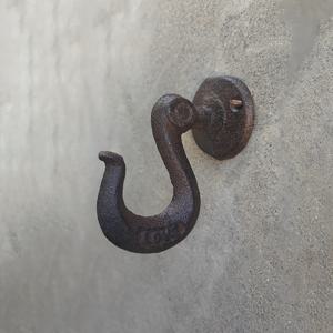 TEMU 1pc 러스티 아메리칸 빈티지 캐스트 아이언 후크 브래킷, 야외 실내 걸이 식물 용품을 위한 금속 벽걸이 냄비 바구니