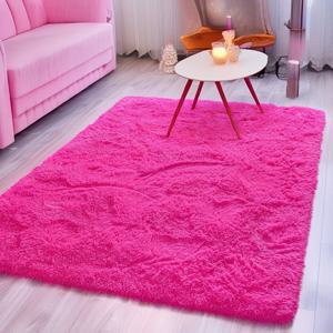 TEMU 1개, 로즈 레드 직사각형 플러시 패브릭 소프트 인조 퍼 매트, 업그레이드된 연한 베이지 스펀지 두꺼운 내구성 강화 털빠짐 없는 포근한 실내 홈 데코 매트, 푹신하고 세탁 쉬운 가벼운 휴대용 소파 커피 테이블 침실 거실 침대 옆 매트 다다미 신발 바꿈 공간 게임룸 스터디 선루움|침대협탁