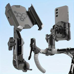 TEMU 범용 자전거 핸들 마운트: , 자전거 및 스쿠터에 적합한 조절 및 고정 장치 - 4.2-7인치 스마트폰에 적합 - ABS 재질