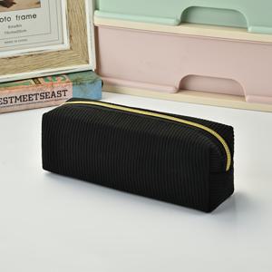 TEMU 코듀로이 연필 케이스 - 지퍼가 달린 내구성 있는 폴리에스터 펜 파우치, 학용품 정리함, 사무실 및 가정용 펜 백