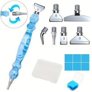 TEMU 2/6개 포인트 드릴 펜 세트 | 페인팅 펜 키트, 금속 교체 팁 나사산 펜 헤드, 픽업 도구 펜 네일 아트 도구, 5D 페인팅 액세서리, 공예 도구