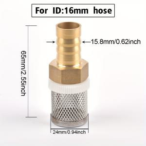 TEMU 6/8/10/12/14/16mm 헤비듀티 황동 & 스테인리스강망호스필터 (US/EU 나사산) - 정원관개, 세차, 수족관, 세탁기, 배관시스템용 재사용가능한 물걸레거름장치 - 쉬운청소메쉬바구니와 내구성 있는 금속제작, DIY 홈임프루브먼트, 수족관애호가 전용