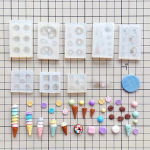 TEMU 8개 미니어처 DIY 음식 플레이 펜던트 장식 귀걸이 레진 클레이 실리콘 몰드 수제 미니 실리콘 음식 플레이 시뮬레이션 펜던트 만들기 도구