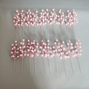 TEMU 20개, 핑크 진주 빛나는 크리스마스 베리, 크리스마스 및 새해 장식, 크리스마스 트리, 크리스마스 화환 및 기타 장식 파티 배열에 적합