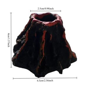 TEMU 1개 리얼리스틱 레진 화산 수족관 장식 - 생동감 있는 조경으로 산소 수준 향상, 어항에 완벽, 공기 펌프 및 돌 포함