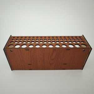 TEMU 오쉬니 목재 펜 & 브러시 홀더 - 다중 구획 아트 용품 정리함, 광택 마감 데스크탑 보관용 (펜, 연필, 가위) - 예술가 및 사무실 장식 선물, 우아한 디자인, 내구성 있는 구조, 라이프스타일