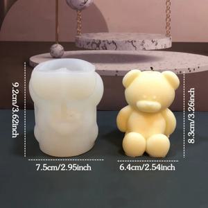 TEMU LONTL 3D 귀여운 곰 실리콘 몰드 - 양초, 비누, 레진 공예용 DIY 수제 석고 & 점토 주조 도구