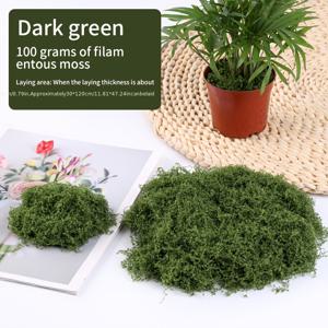 TEMU 1개 100g 인조 이끼 잔디 - 크리스마스, 발렌타인데이, 할로윈, 추수감사절, 분재 & 미니 조경 장식용 사실적인 녹색 인조 이끼