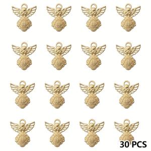 TEMU 30pcs 천사 자수 빈티지 금속 펜던트 세트, 주석 합금 천사적 인물, DIY 보석 만들기 키트, 목걸이, 팔찌, 귀걸이, 열쇠장, 공예, 스크랩북 용품, 부활절, رمضان, 할로윈, 크리스마스, 데이를 위한 다양한 주제