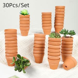 TEMU 160개/100개/80개/50개/30개 테라코타 화분 세트, 1.3인치 미니 클레이 세라믹 화분 배수 구멍, 광택 마감, 둥근 기하학적 패턴, 탁상 장착, 다육 식물, 선인장, 공예품, 실내/실외 사용