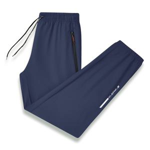 TEMU 남성용 네이비 블루 운동용 조거 팬츠 - 가벼우면서 통기성 좋은 폴리에스테르 소재, 지퍼 포켓, 스타일리시하고 다용도 캐주얼 스웨트팬츠, 피트니스 및 야외 활동용