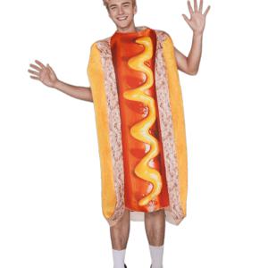 TEMU 핫도그 코스튬 - 옐로우 & 레드 웨이브 디자인 - 부드러운 논스트레치 소재, 루즈핏 - 테마 파티, 카니발, 코스튬 이벤트용 - 물티슈로 간편 세탁 가능 - 재미있는 노벨티 의상