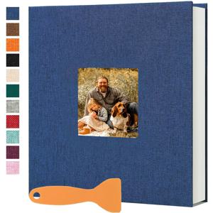 TEMU 대형 사진 앨범 자체 접착식 책장용 앨범 20장/40페이지, 청소년 가족 기념일 결혼식 사진 보관을 위한 간단한 대용량 포토 카드 케이스, 축제 선물