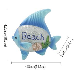 TEMU 매혹적인 해변 물고기 피규어 - 레진 오션 파크 & 비치 릴랙세이션 장식, 크리스마스, 할로윈 , 가을 홈 데코 컬렉터블 피규어, 모든 공간에 어울리는 다용도 소품