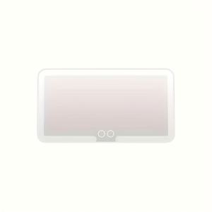 TEMU 업그레이드된 초슬림 미러 3-in-1 LED 조명, 터치스크린 & 충전식 - 자동차, 트럭, SUV용 조절 가능한 스마트 백미러 - 광택 유리 표면, 3가지 조명 모드 (주간 주행, 야간 시야, 내부 미러) - 여성에게 이상적인 선물, 스마트폰 & 태블릿 호환, 쉬운 설치, 무도장 마감, 시야 개선에 완벽