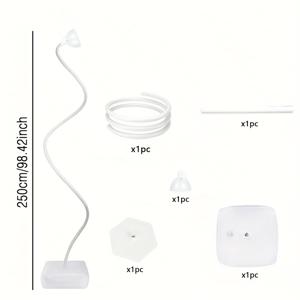 TEMU 우아한 금색과 흰색 풍선 아치 스탠드 키트 - 1.5m/2.5m, 결혼식, 약혼식, 생일, 그리고 아기 파티에 완벽 - 꽃무늬가 있는 내구성 있는 플라스틱 풍선 홀더, 전원 필요 없음, 결혼식 풍선