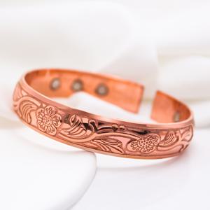 TEMU 1pc 남녀공용 자석 구리 팔찌, 6개의 강력한 자석이 있는 패션 보석 선물, 향수 없는, 배터리 필요 없음, 일상적인 착용을 위한 팔찌